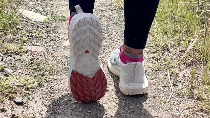 salomon sense ride 5 for women - the well-designed traction pattern is super grippy on loose trails...