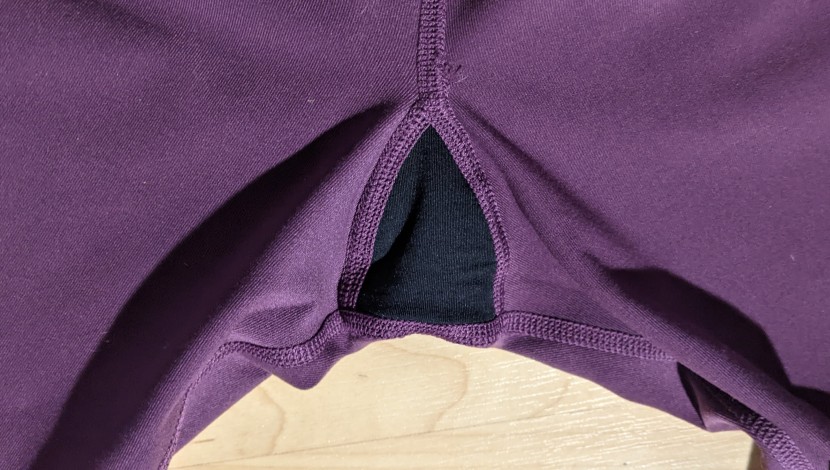 alo yoga high-waist airbrush - a well-designed gusset protects against camel toe and helps with...