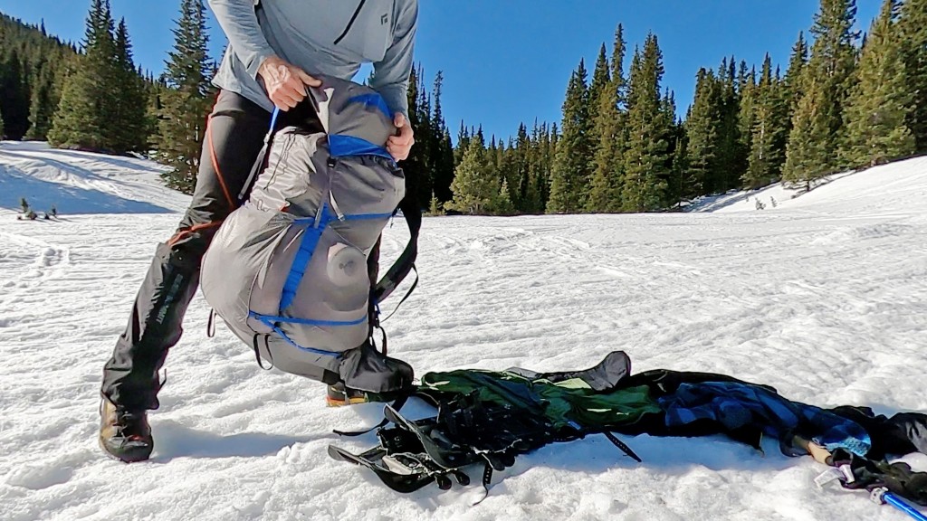 osprey exos pro 55 - the top lid is removable -- one of the few things you can take off...