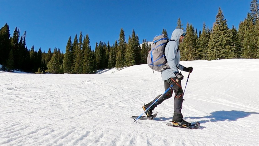 the osprey exos pro 55 has an athletic fit and great breathability.