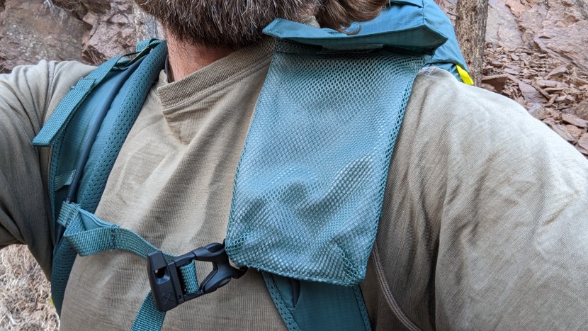 rei co-op flash 55 - the shoulder strap pocket is the perfect place to keep a smartphone...