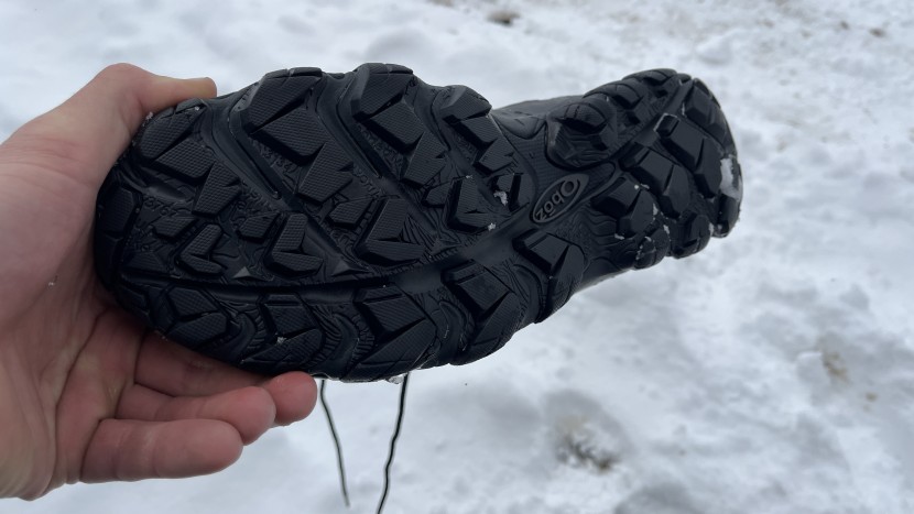 oboz bridger 10&quot; insulated - the sole lugs aren&#039;t deep enough or aggressive enough for good...