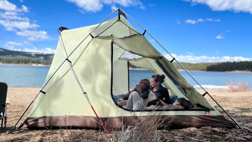 camping tent - a perfect view of the unique shape found on the alpha breeze.