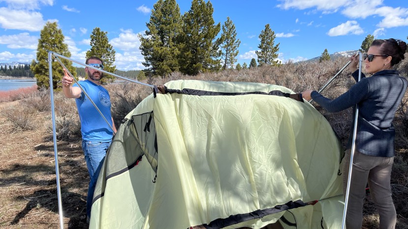 snow peak alpha breeze - the pole structure on the alpha breeze is robust, but also a head...