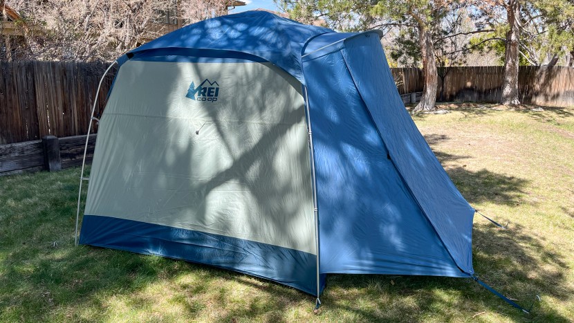 rei co-op skyward 4 - the tall, blunt sides can turn into sails quickly, so don&#039;t forget...