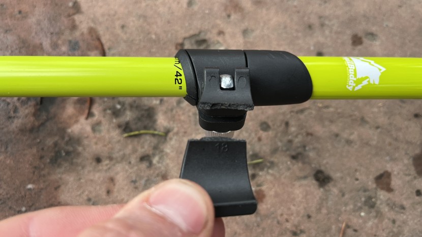 the trailbuddy gear aluminum cork's lock broke during testing.