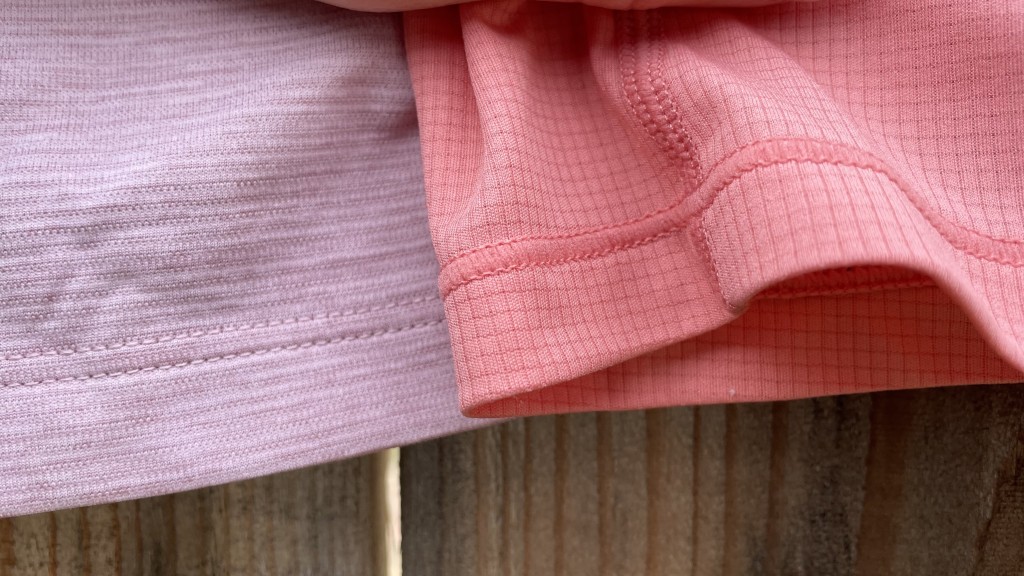 running shirt womens - a close up look at the weave patterns of our two highest-scoring...