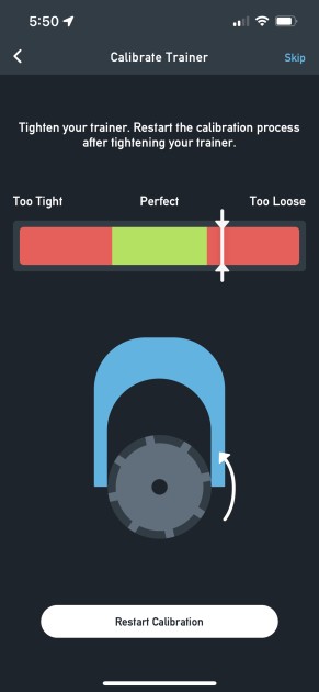 calibrating the tacx flow through the tacx app is simple, although...