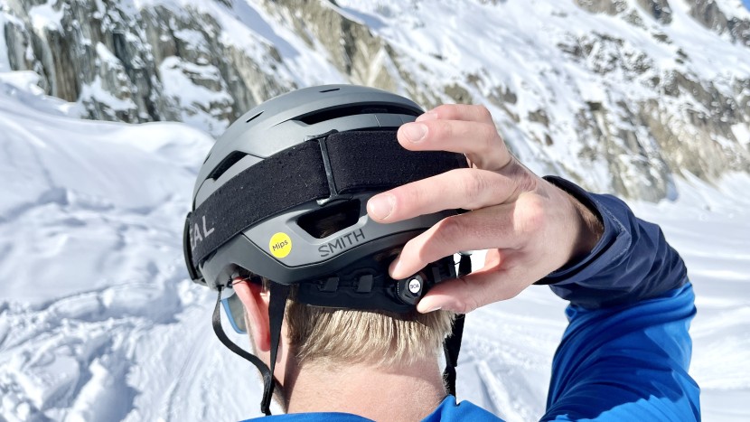 climbing helmet - we tested each rear size adjustment mechanism for comfort.