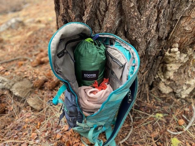 hammock - the kootek is perfectly sized to fit into any daypack.