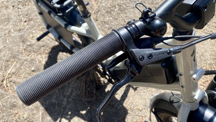 the microshift gear selector is trigger operated and ergonomically...