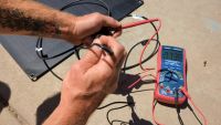 We tested the actual output of every panel during peak sun with a...