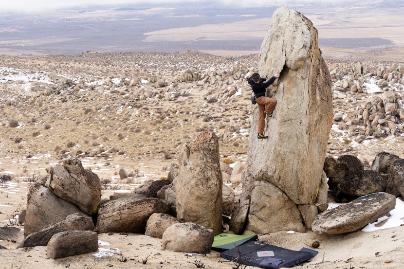 bouldering crash pad - high ball problems require a thick, high-quality crash pad.