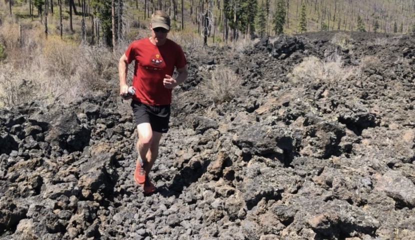 trail running shoes - when you&#039;re running on terrain like this, a literal lava field in...