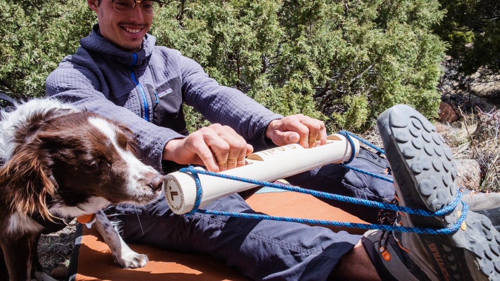 hangboard - easily warm-up without trashing your skin on a portable wooden board.