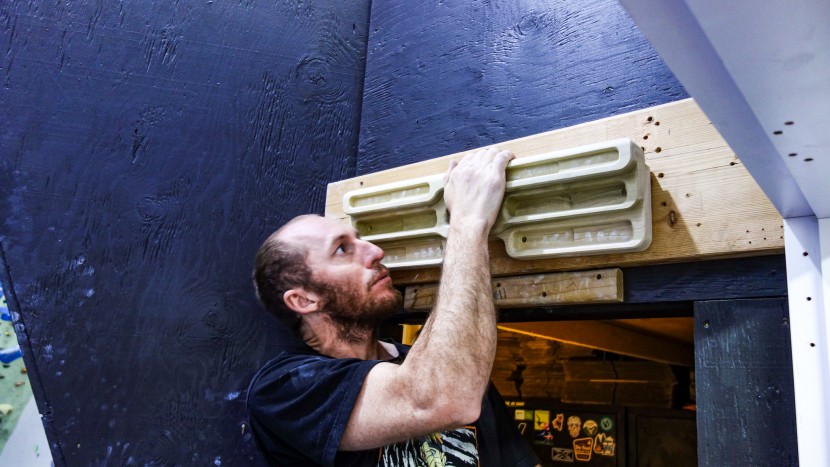 hangboard - the full length jug on the one-piece grindstone is easy to mount and...