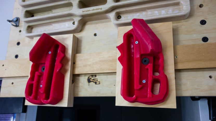 hangboard - creative designs like the rock prodigy pivot allow for more hold...