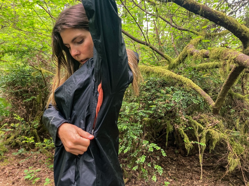 budget rain jacket womens - pit zips help you stay cool in the eddie bauer cloud cap jacket.