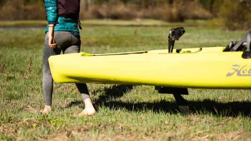hobie mirage compass - although it looks like a hanging hazard, the kick-up pedal system...