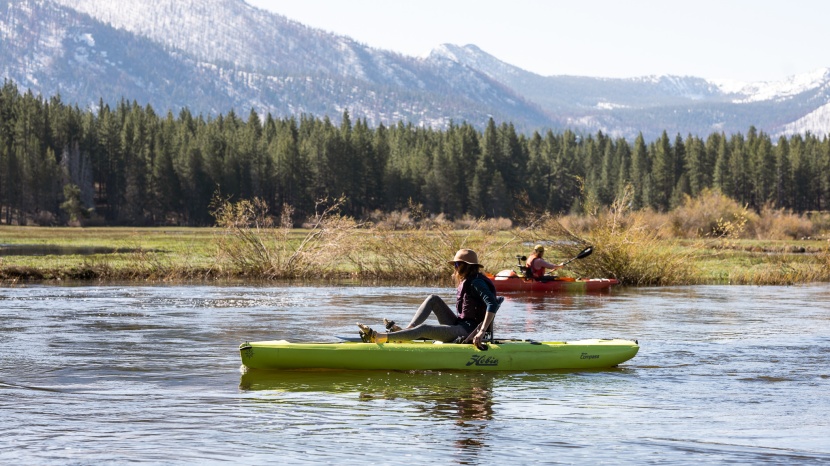 hobie mirage compass - ditching the paddle and just using you legs for propulsion can be a...