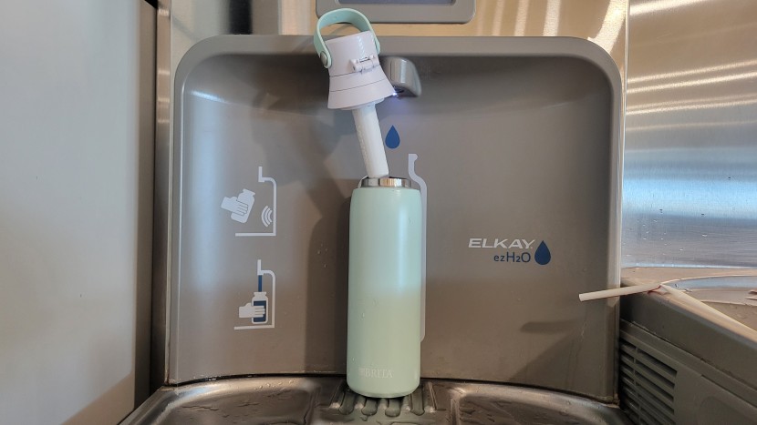 brita stainless steel filter bottle - the brita became our favorite for airport travel because it&#039;s easy...