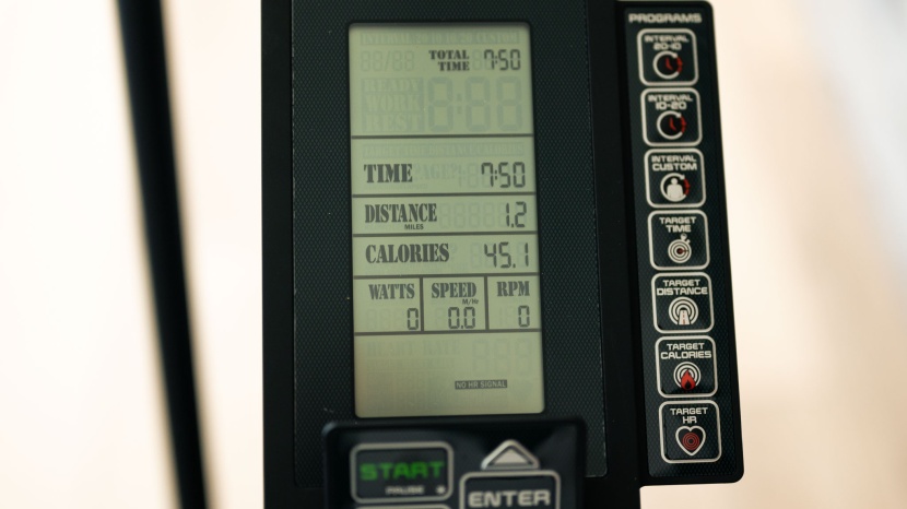 exercise bike - the assaultbike display isn't much to look at it but it conveteys...