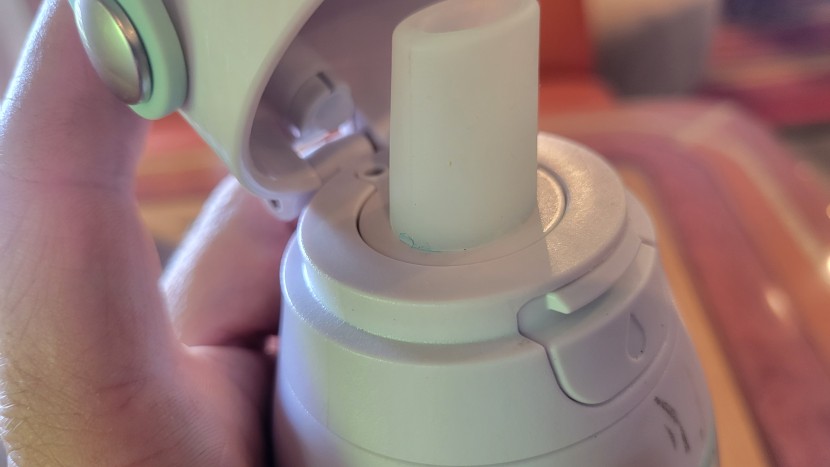 brita stainless steel filter bottle - the brita insulated filtration bottle&#039;s flip cap has a flush push...