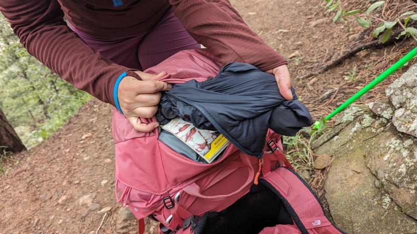 the north face terra 55 for women - the top lid pocket (aka brain) makes it easy to store quick-access...