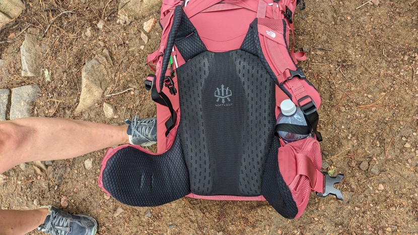 the north face terra 55 for women - the padded back panel has an air channel along the middle to...