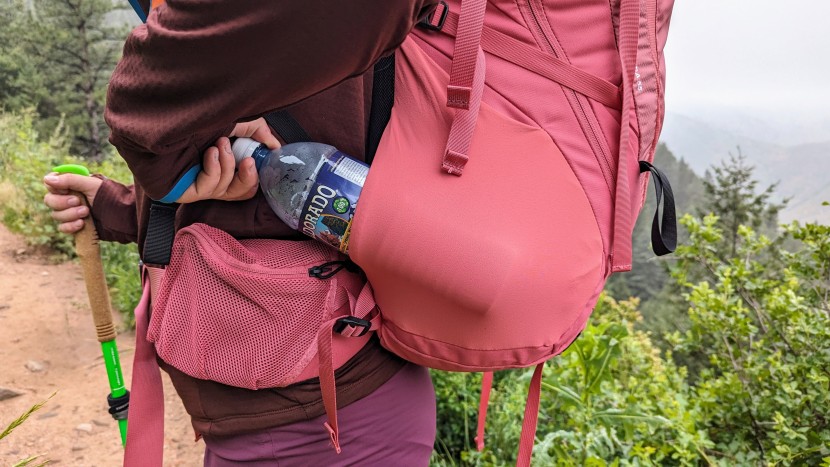 the north face terra 55 for women - the side pockets also have forward-facing openings so you can easily...