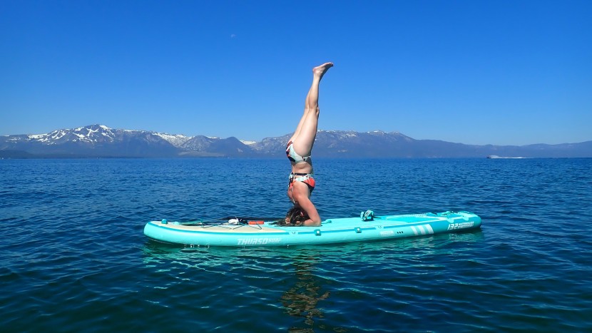 the thurso surf waterwalker is stable enough for headstands...