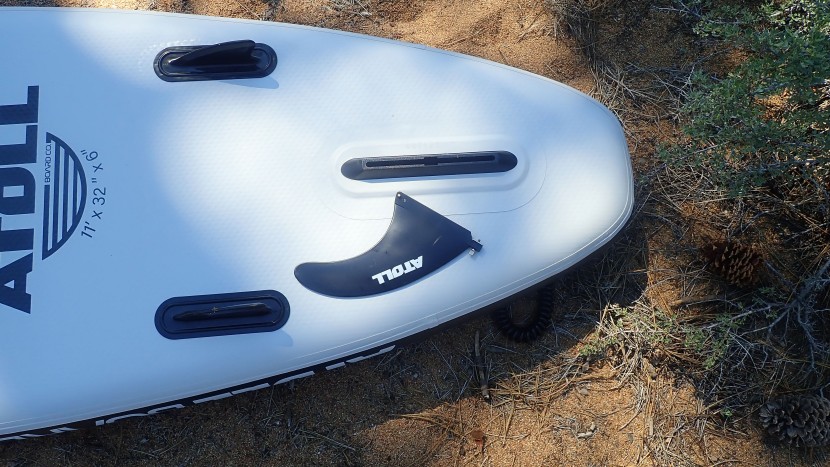 atoll 11&#039; - the three-fin setup has two, smaller side fins and a larger center...