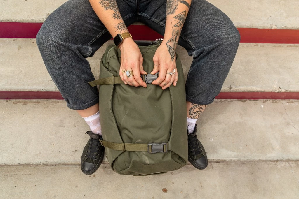 bags for travelling abroad travel bag - the porter cinches down even smaller with its external compression...