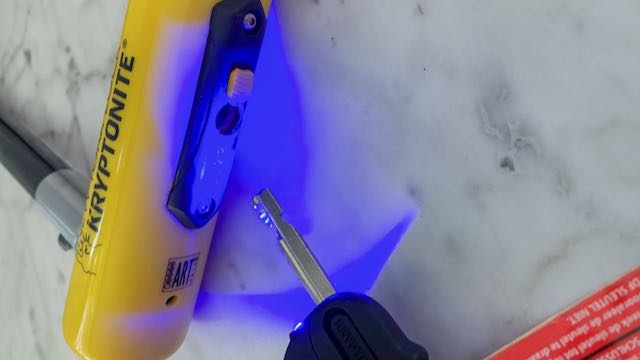 kryptonite new york lock standard u-lock - the key features an integrated light, which is nice for when you're...