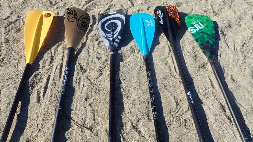 sup paddle - a comparison of a few of our top pick paddles displaying the...