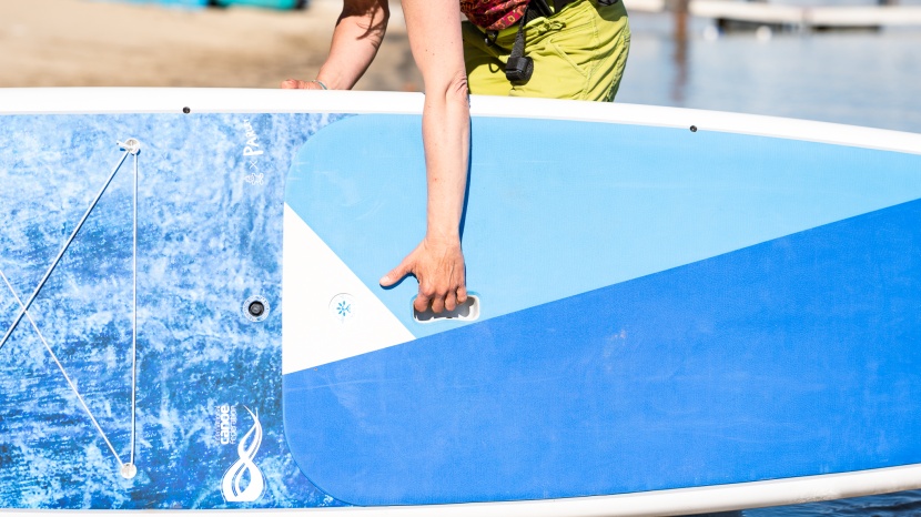 hard paddleboard - the inlaid handle of the generation lt is comfortable and secure for...