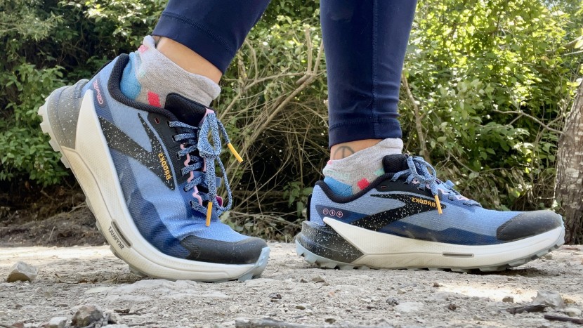 brooks catamount 2 for women - the hybrid rock plate of the catamount provides flexible underfoot...