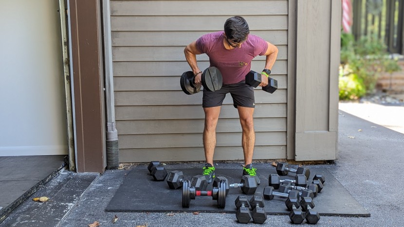 cap coated hex set with rack - the cap dumbbells are a great set of standard-style dumbbells.