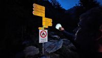 Only 60 lumens is still plenty of light to clearly read trail signs.