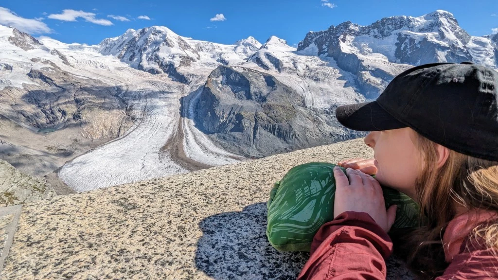 camping pillow - comfy pillow, beautiful glaciers, and no people. it doesn&#039;t get...