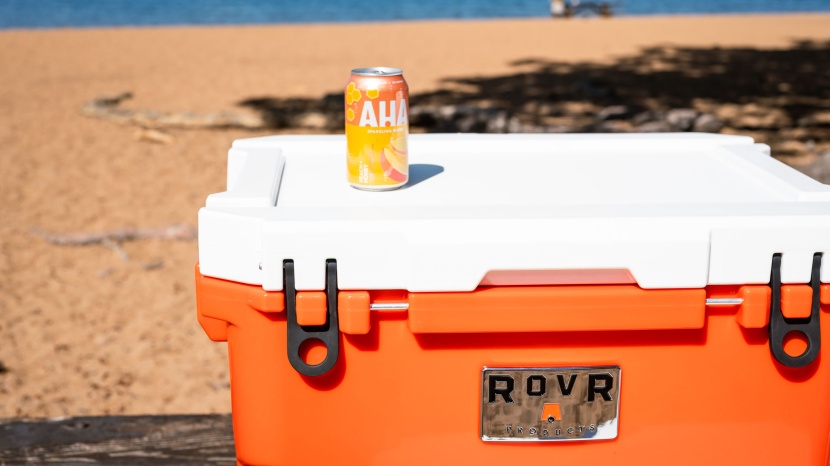 rovr rollr 60 - the sturdy lid on the rovr rollr easily doubles as a table, cutting...