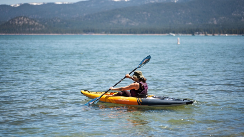 aquaglide deschutes 110 - the flat, wide deschutes is one of the more stable inflatables we&#039;ve...