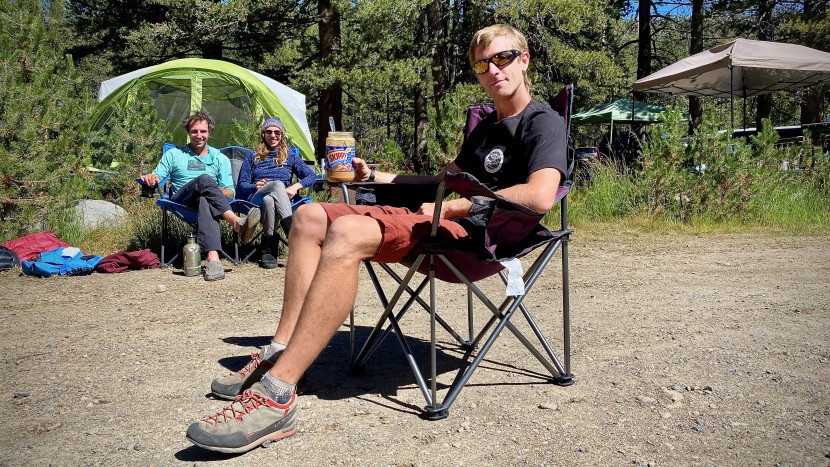 matt hoffman enjoys his breakfast of champions while relaxing in the...