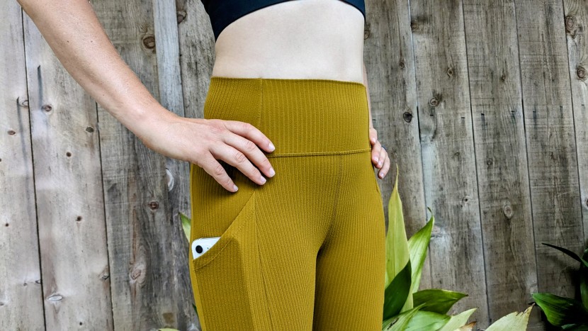 rei co-op active pursuits 7/8 ribbed - flat-lock seams give this comfortable waistband a second-skin...