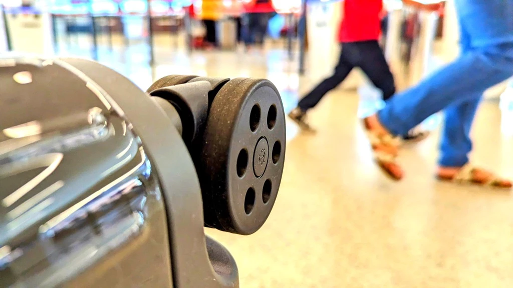 luggage - yeah, we actually get excited about suitcase wheels. and, when it...