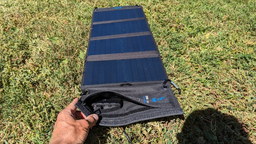 bigblue solarpowa 28 - the version we tested has three usb-a outputs to charge multiple...