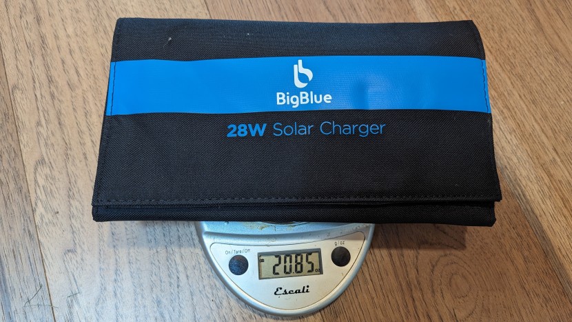 bigblue solarpowa 28 - the solarpowa is relatively light for a higher-watt panel.