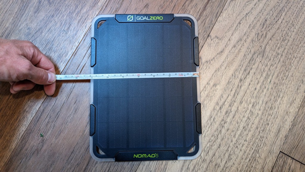 goal zero nomad 5 - the nomad 5 is super thin and has a small footprint, so it can fit...