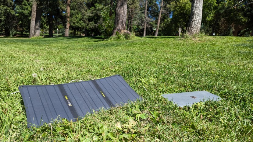 solar power bank - if you need to power a laptop, then a larger 20 to 50-watt panel is...