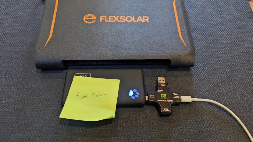 solar power bank - we used every panel to charge an identical battery pack then used a...